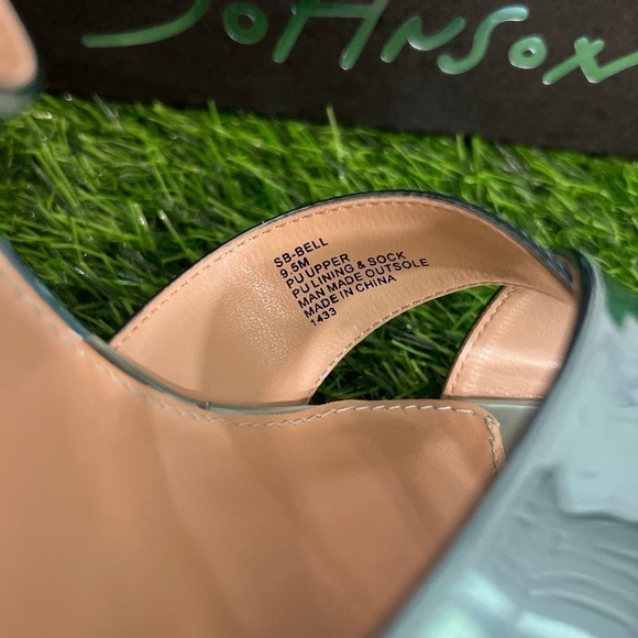 Betsey Johnson Metallic SB Bell Teal Cross Front Embellish Sandals Size 9.5 - Picture 4 of 11